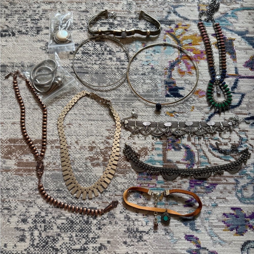 Grace Mixed Metal and Turquoise Accent Women’s Necklace Collection